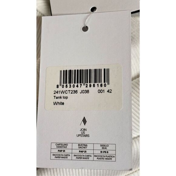 The Attico Eyelet-Embellished Ribbed-knit Tank Top NWT Size 42/ US 4-6 - Picture 11 of 12